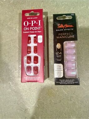 OPI On Point Instant Press-On Mani & Sally Hansen  - Red & purple
